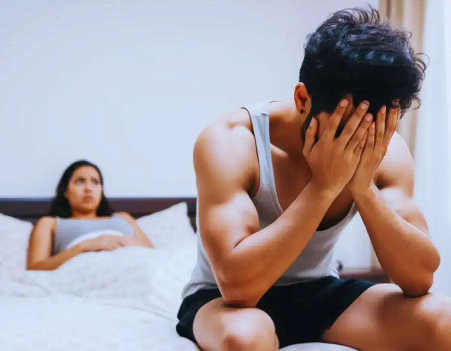Image of upset man in need of erectile dysfunction treatment Chelmsford